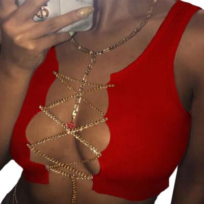 China Anti-pilling 2021 hot sale summer green hollow lace up nightclub chain women crop top for sale