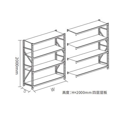 China Corrosion Protection Customized Four Layer Shelf Light Butterfly Hole Shelf Clothing Storage Warehouse Storage Pallet Shelf for sale