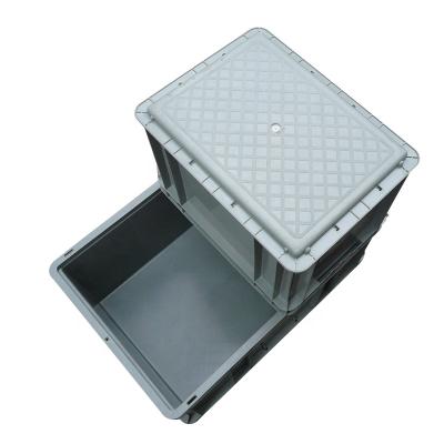 China Heavy Duty Folding Shanghai Turnover Stacking Box Supports 500 Customization for sale