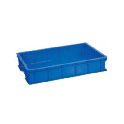 China Thickening turnover box rectangle with blue industrial cover warehouse logistics plastic box large customization 500 for sale