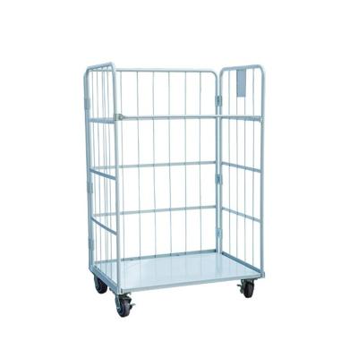 China stable warehouse wire mesh folded storage cage wire container storage cages with wheels 300-800KG for sale