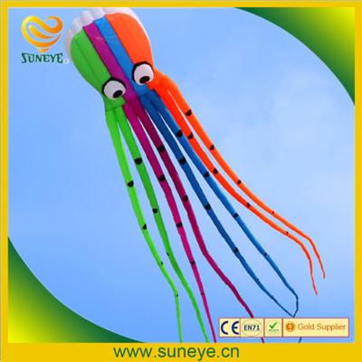 China Plastic Kids Toys Huge Soft Kite 8 800cm/26ft Long Tails Kite Octopus Squid Kite Kite Adults Kids Huge Frameless Outdoor Single Line Toy for sale