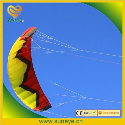 China Plastic Quad Line Pull Kite Parasailing Stunt Kite With Bar Control Kite Flying Line For Beginners Adults for sale