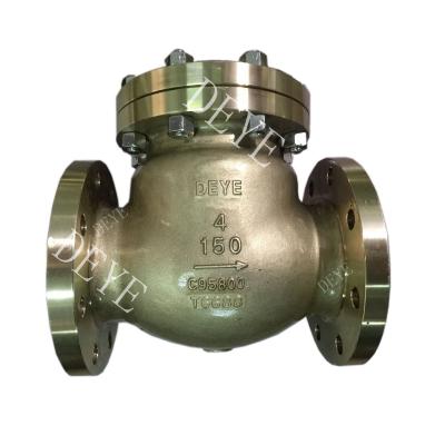 China API Standard ANSI B62 C95800 UNS NRV General Bronze Swing Check Valve for sale