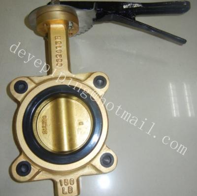 China General Industry Bronze Copper Butterfly Valve 150lbs 300lbs C95800 B62 for sale