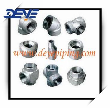 China Forged A105 F304 F316 High Pressure Cross Thread Equal Or Union Tee Elbow Switch for sale