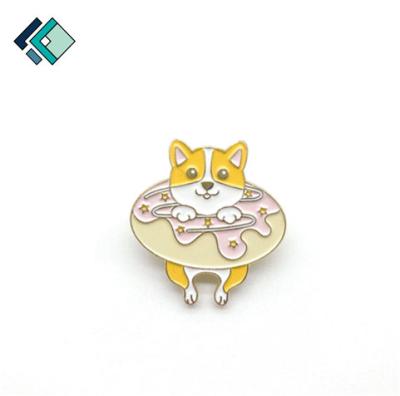 China Cute Europe Cartoon Puppy Enamel Badge Donuts Shiba Inu Badges Brooch Gifts For Boyfriend Girlfriend Custom Lapel Pin for sale