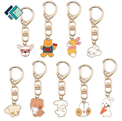 China DIY Fashionable Mini Metal Cartoon Key Chain Purse Charms Car Keychain Dogs Earth Keyholder Mental Collection Custom Zinc Alloy Key Ring for sale