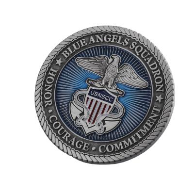 China China Customized 3D Enamel Beautiful Eagle Collectible Coin USA Military Police Challenge Metal Gold,Silver and Copper Commemorative for sale