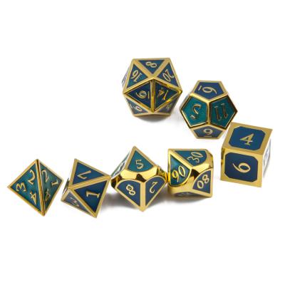 China DND game d4 d6 d8 d10 d12 d20 custom practice blank full metal dnd tilt d&d dice for sale