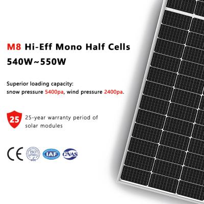 China Solar module High quality black monocrystalline silicon original 540W ~ 550W solar module solar panel flexible solar panel for sale