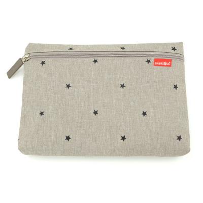 China New Large Capacity Polyester Portable Home Gray Travel Wash Bag Custom Logo for sale