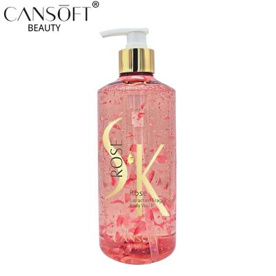 China Custom Bubble Private Label Rose Oil Nicotinamide Skin Brightening Moisturizing Shower Gel for sale