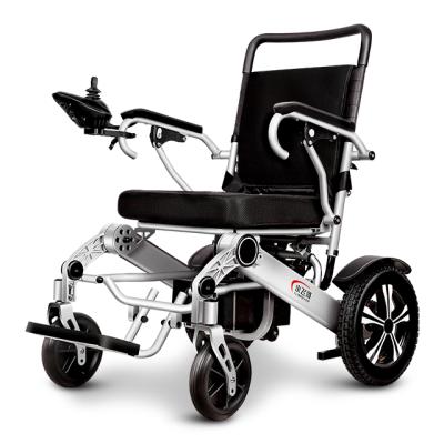 China Easy portable lightweight aluminum foldable wheelchair cheap price power fold disabled folding electric wheelchair for sale