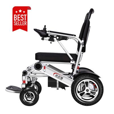 China Portable Foldable Lightweight Electric Wheelchair 120kgs Motorized With Lithium Battery for sale