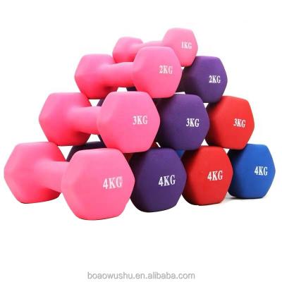 China Hot Selling Gym Fitness 10kg 20kg 40kg Home Gym Fitness Hex Adjustable Neoprene Coated Dumbbell Set Rack Books Weight for sale