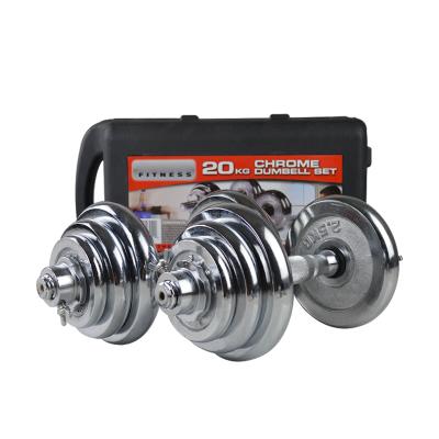 China Durable Gym Dedicated Equipment Adjustable Chrome Dumbbell Plating Dumbbell for sale