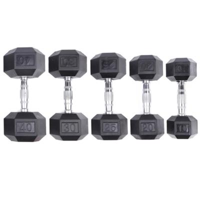 China Home Use Rubber Coated Hex Dumbbell for sale