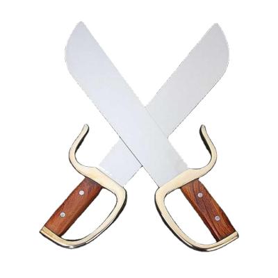 China Stainless + Brass + Wooden Yongchun Double Blades Sporting Goods Martial Arts Performance Knife for sale