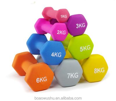 China 2021 Gym Fitness Cheap Hot Sale Colorful Vinyl Coated Woman Dumbbell Set for sale