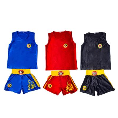 China Wholesale And Retail Professional Quality Muay Wushu Thai Sanda Boxing Clothes /Polyester/Cotton Good Quality for sale