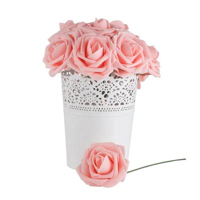 China Chic Artificial Flowers Wedding Bouquet Peach Real Touch For Home Decor Wedding Bridal Party Baby Shower DIY Bouquets Centerpieces for sale