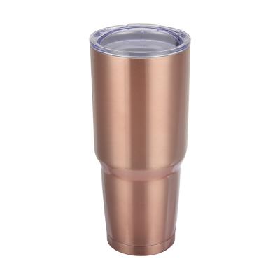 China Viable Wholesale Custom Logo Double Wall Shadow Stainless Steel Wine Tumbler 30oz Vacuum Insulated Coffee Tumbler With Lid for sale