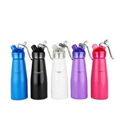 China Sustainable Personality Customized Aluminum Metal Whipped Cream Dispenser Cream Whipper With Loader Holder for sale