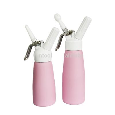 China Viable Colors Cream Dispensers Cream Foam Gun Aluminum Cream Whipper With Rubber Coating for sale