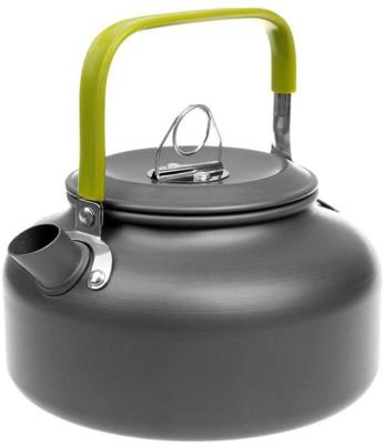 China 2022 Outdoor Hiking Gear Teapot Portable Lightweight Aluminum With Silicon Handle Aluminum Camping Kettle 1.2L for sale