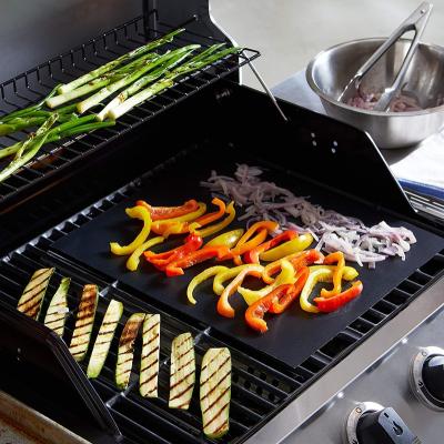 China 2022 Amazon Best Selling Non Stick BBQ Grill Mat Reusable PTFE Stick Non Cooking Mat for sale