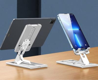 China NEW 2022 Portable Phone Holder Angle Waist Phone Cradle Stand Adjustable Foldable Adjustable Aluminum Desktop Dock Pocket Mount For iPhone for sale