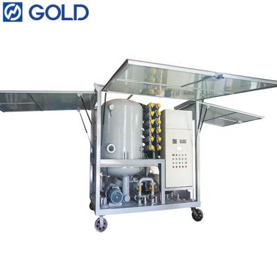 China Double Stage High Vacuum Wheel Mounted Transformer Oil Purifier Double Features Vacuum Transformer Oil Purification Systems for sale