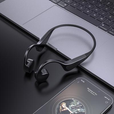 China Dropshipping V12 Bone Conductivity On Ear Handfree Waterproof Headset Bone Conduction Wireless Earphone for sale