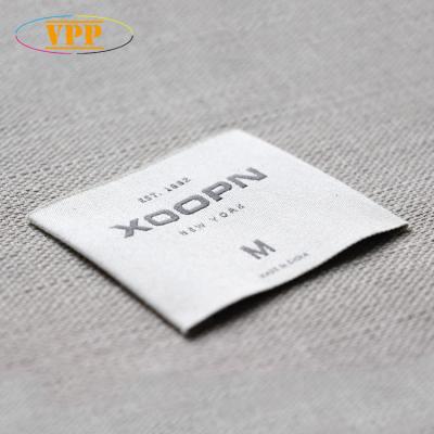 China Sustainable custom woven cotton labels, soft neck labels, comfy labels. for sale