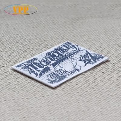 China Custom Sewing Labels Sustainable For Single Apparel Cotton Labels Natural Cotton Labels Whitewash White Labels End Ply Cotton Labels. for sale