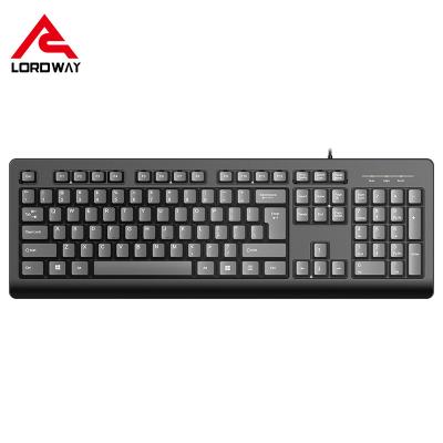 China Human Ergonomic Hot Sale USB Computer Wired Desktop Keyboard for sale