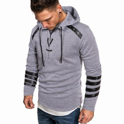 China Anti-Shrink Hoodies Functional New European Size Hooded Men Casual Sweater Jacket with Fashionable Personalized Casual Leather Style for sale