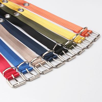 China Canvas Baseball Belt New Hollowed Out Eyelet Belt Korean Version Versatile Women'S Dress Decoration Canvas Belt Wholesale Custom Print for sale