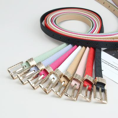 China Fashionable Decorative Jeans Belts For Women Luxury Candy Colored Women Belts Leather Luxury Geometric Women Belts Fashion for sale