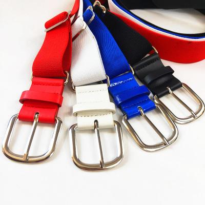 China Casual 2023 Adjustable Baseball Belt Elastic Stretchy Waistband Baseball Belt Wholesale Solid Color Softball Baseball Belt for sale