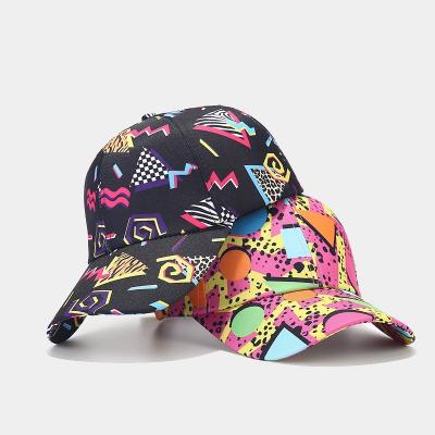 China Waterproof Waterproof New Graffiti PatternHats Men Baseball Cap Hat Women's Trend Outdoor Travel Sunshade Sun Protection Hot Selling Duck T for sale