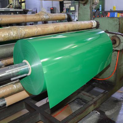 China 0.5mm High Glossy Green Rigid Plastic PVC Clearcoat Film For Transparent Dressing for sale