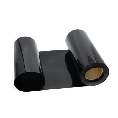 China Moisture Proof 800 micron Rigid Plastic Glossy Black APET Sheet Vacuum Forming PET Film Roll For Packing for sale