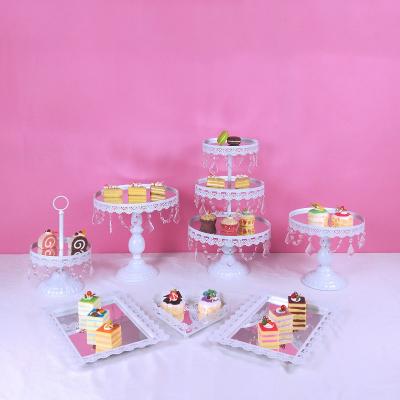 China Stocked wholesale European style hotel wedding cake stand birthday party celebration set dessert table milk tea shop dessert stand for sale