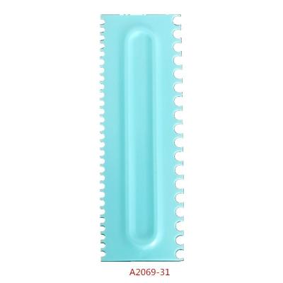 China New 34 Models Customized Viable Wholesale Plastic Cake Scraper Scraper Cream Comb Scraper Fondant Cake Template Shape Decorating Tool for sale