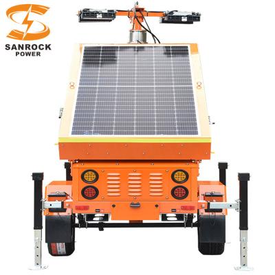 China Elevación eléctrica Torre de luz solar móvil Torre de luz minera 5 secciones 7M de altura en venta