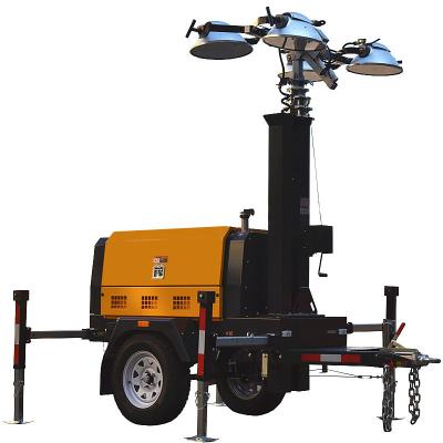 China Portátil LED Light Towers Motor Diesel Construção Light Tower de emergência 8-12 horas de funcionamento Diesel Light Tower à venda