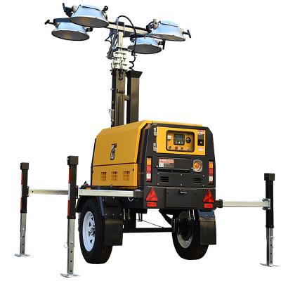 China Construção Light Tower Diesel Gerador Sistema de iluminação Portátil Light Tower à venda