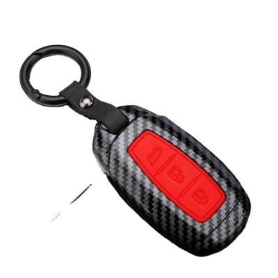 China ABS +silicon carbon colors car key case plastic car key cover for Hyundai key for Hyundai ix35 for sale